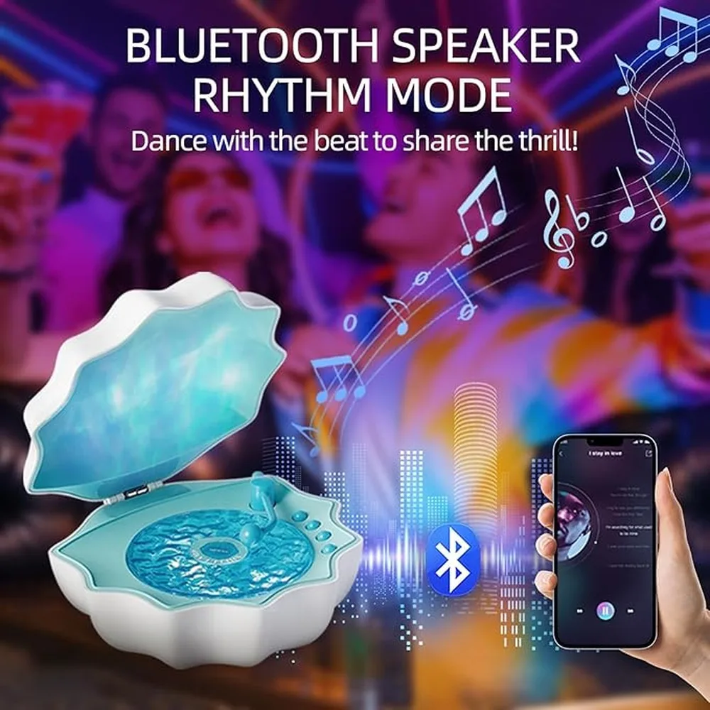Unique Wave Projector Light Invites Beauty Of Aurora And Shells Into Nighttime Serenity While