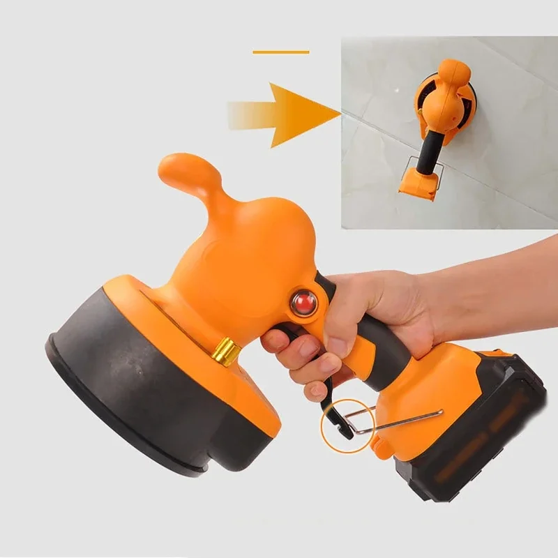 21V Rechargeable Ceramic Tile Machine LED Lighting Tile Machine  Wall Tile Marble Wibrator with 1 * Battery + 1 * Charger