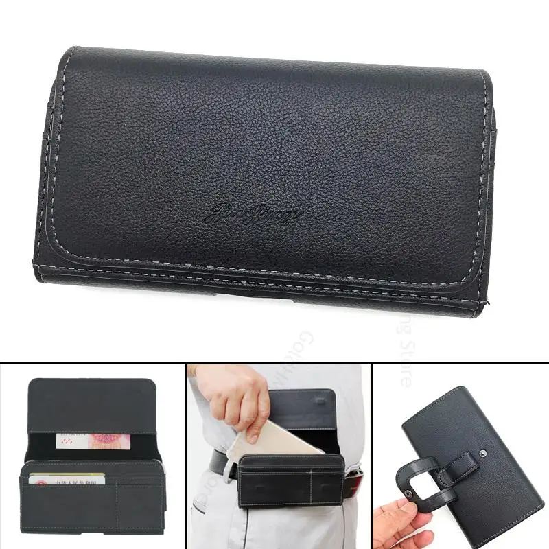 

Leather Phone Pouch For Honor X6b X7b X8b X9b X6a X8A X7a X9a X6S X9 X50i X40 X30 X50 GT Belt Bag Waist Wallet Card Holder Case