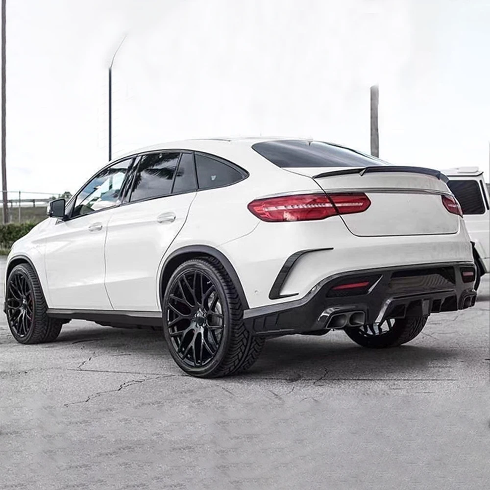 For Mercedes Benz GLE Class W167 2020 21 22 23 AMG Real Carbon Fiber Rear Bumper Wind knife Side Splitter Frame Trim Accessories - Image 2
