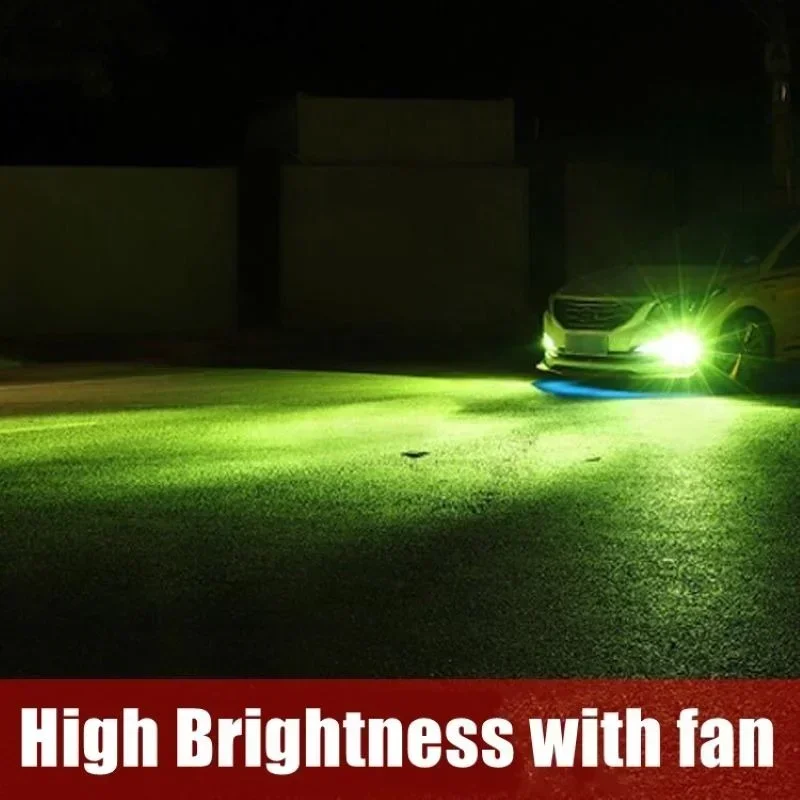 Car LED Fog Lemon Green Lamp 1860 CSP Chip 14000Lm 40W Yellow White Green H1 H3 H7 H8 H9 H11 H16 H27881 880 9005 HB3 9006 HB4 F5