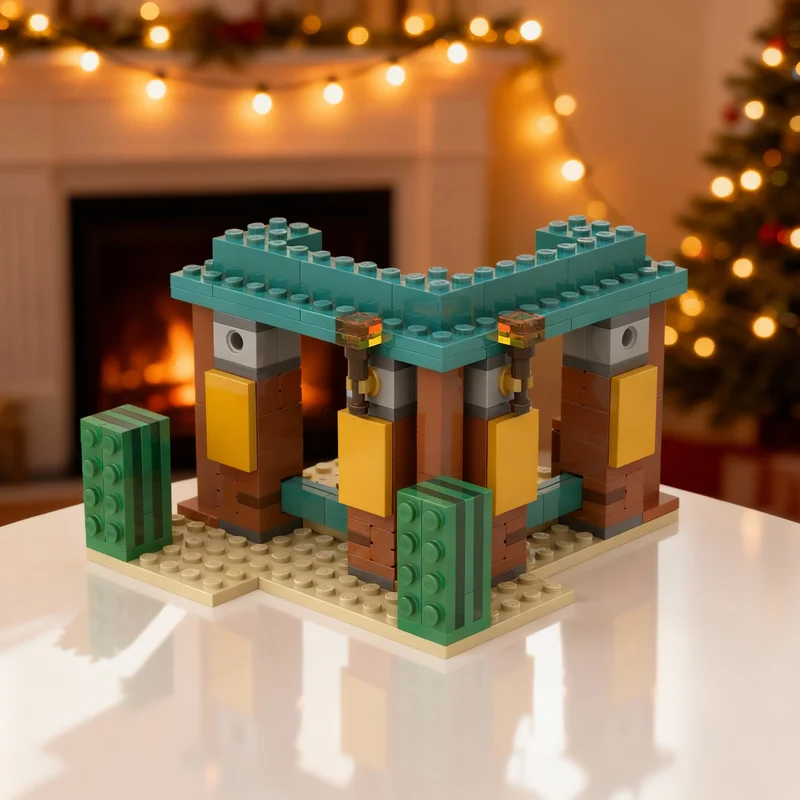 

148 деталей MOC «Мой мир»: Модель поселения «Трейл-аутпост», конструктор, развивающая игрушка, подарок на Рождество, кирпичики