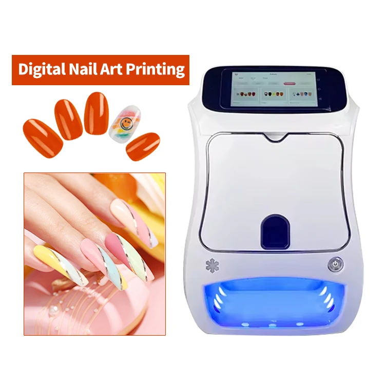 Professional Mini Automatic 3D Nail Printer Wifi Digital Nail Art Machine Fast Dry DIY Nail Painting Salon Use Beauty Equipment