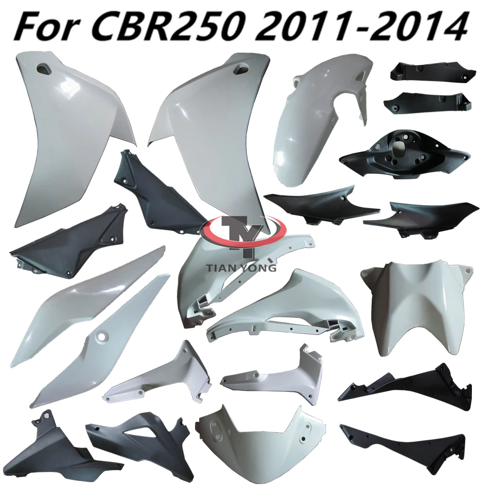 For CBR250RR 2011-2012-2013-2014 CBR 250 RR CBR250 Motorcycle Unpainted Bodywork Fairing Components ABS Injection Plastic parts