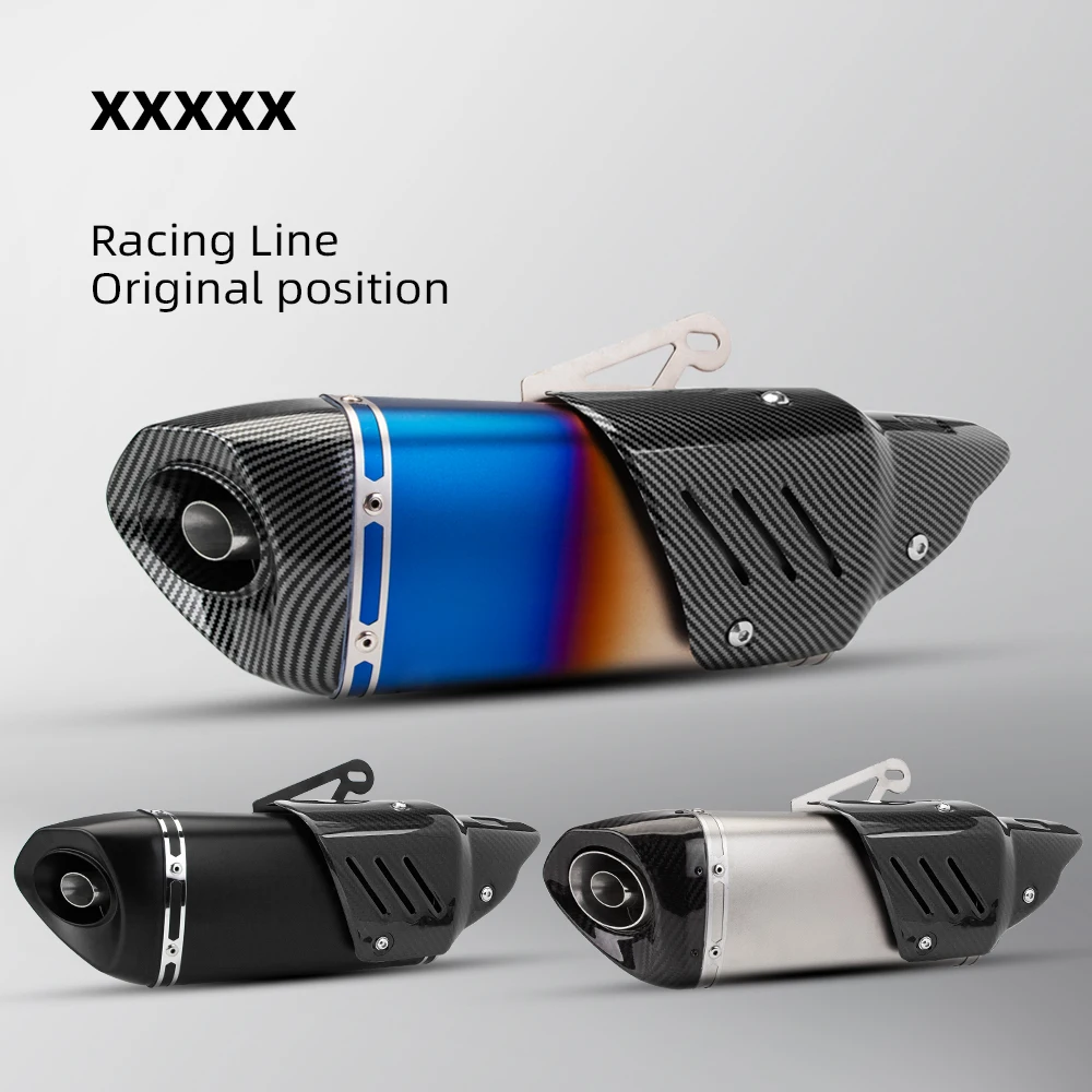 Knalpot Motor Universal 51mm Model Terbaru Laris Manis, Pelindung Panas Serat Karbon Imitasi Untuk R1 R3 R6 Ninja400 250 R15 M1