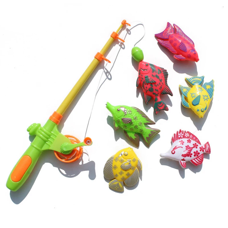 7 Teile/satz kinder Magnetische Angeln Spiel Fisch Spielzeug Magnetische Spiel Angeln Spielzeug Übung Körper Koordination Anzug Geschenk Für Kinder
