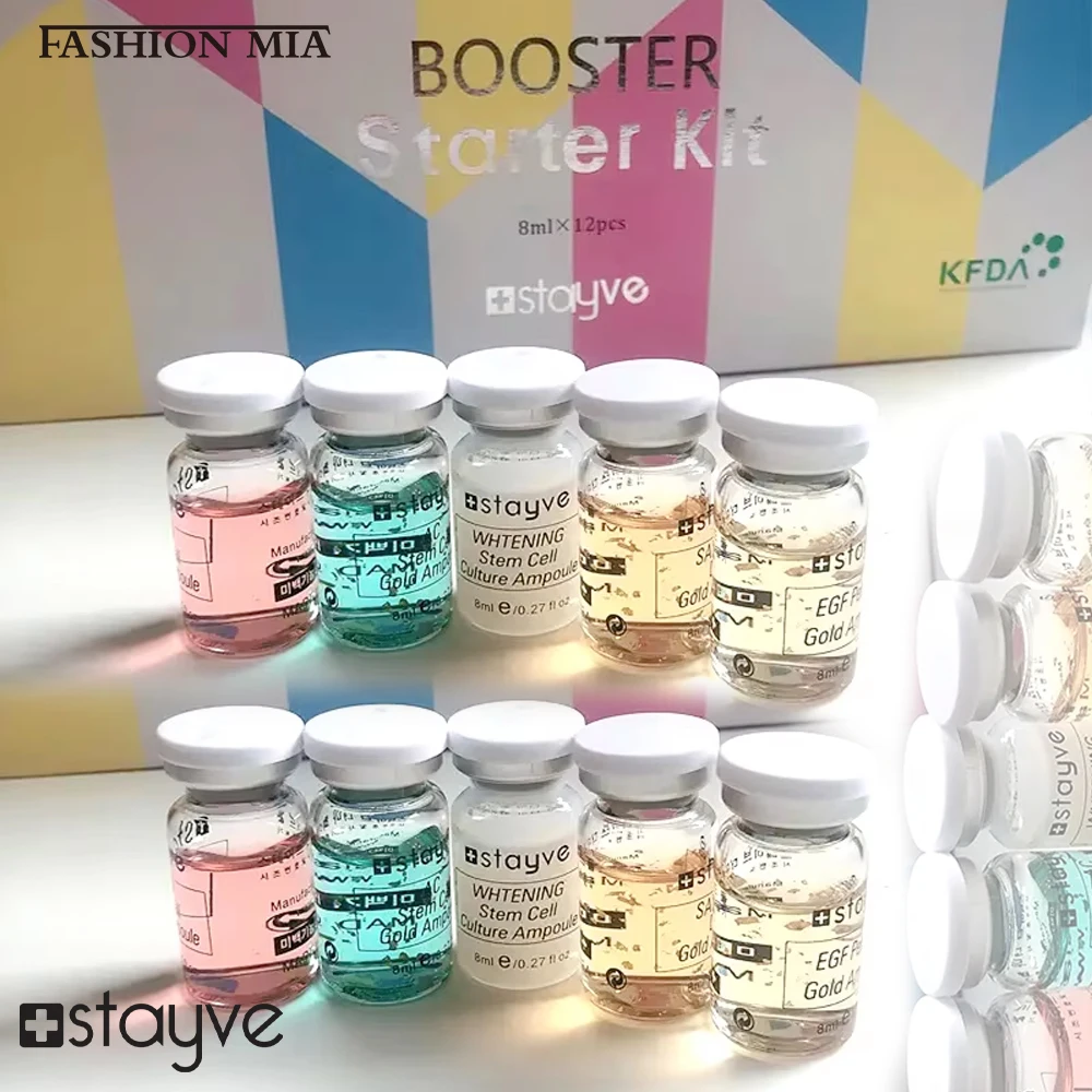 Ampolla Facial Coreana con ADN de Salmón de 8 ml, Potenciador de la Piel, Iluminador, Reafirmante, Blanqueador e Hidratante, Kit de Cuidado de la Piel