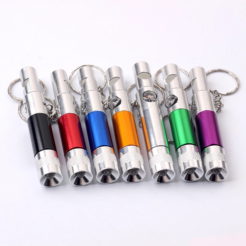 Whistle With Flashlight Emergency Kit Keychain Climbing Keyring Portable Survival Outdoor Whistle 3-In-1 Flashlight Comp