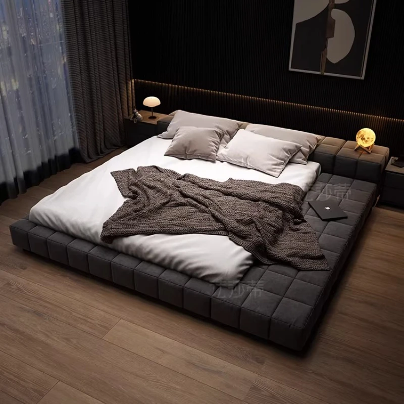 King Size Minimalist Bed for 2 People 180x200cm Modern Wooden Luxury Design Bedroom Beds Comfortable Camas de Dormitorio Furnitu