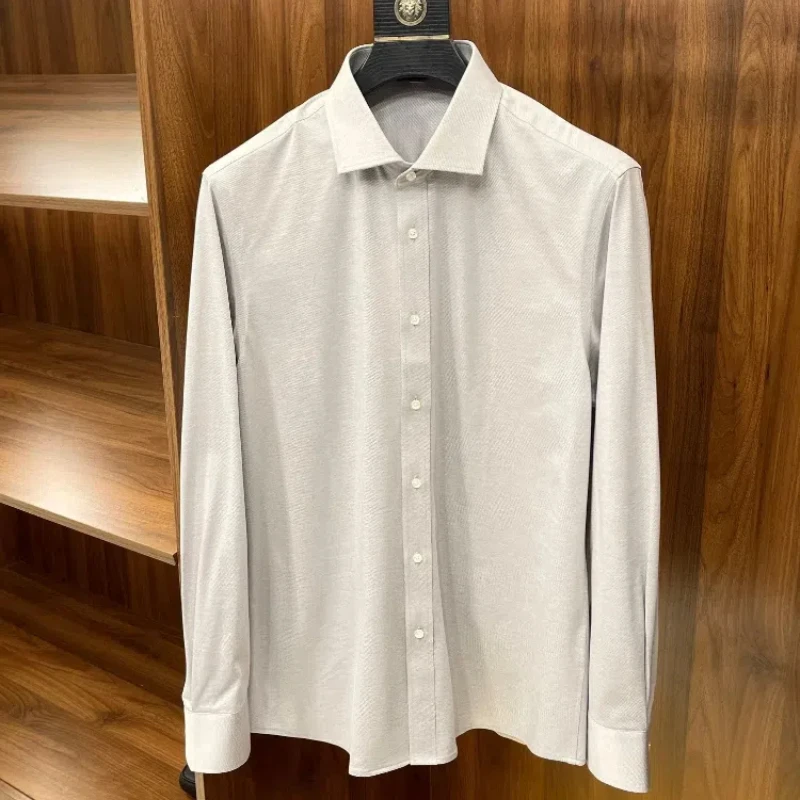 Top Quality Cotton Top Tees Casual Shirt Men's Long Sleeve Shirts Men's Fashion Shirt Male Shirt Men's Clothing Clothes