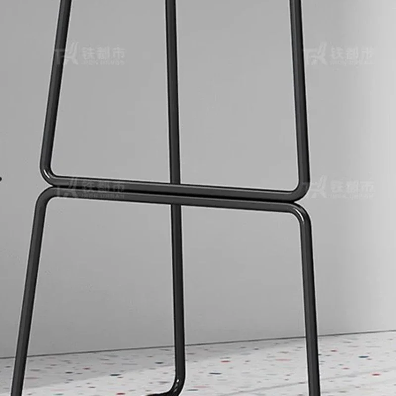 Tabouret de Bar Moderne en Métal Imperméable, Table Haute de Réception, Chaise de Bar, Pieds Ronds, Mobilier de Maison