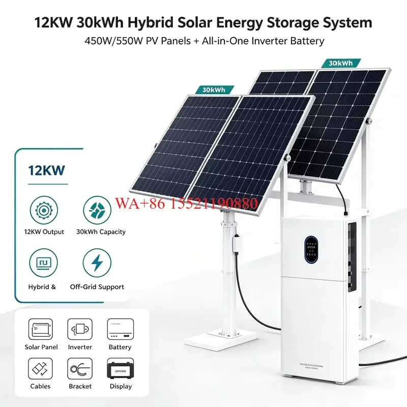 WMWMNU Complete Home Off Grid Solar Energy System Full Set Transparent Price Powerful 11kw Configuration for Total Energy