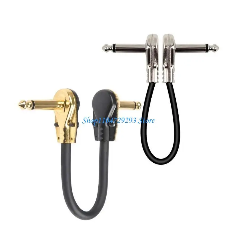 Y2GD 2Pcs/pack Guitar Patched Cable 6.35mm 1/4inch Plug Connector Line