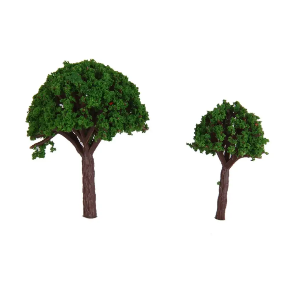 50pcs Plastic Model Trees 3cm for , Wargames, War Gaming Scenery Or Building Diorama Scenics, Dark Green