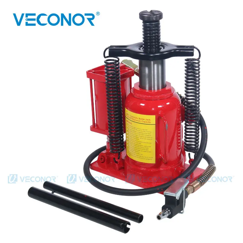 Pneumatic Air Hydraulic Bottle Jack with Manual Hand Pump 20 Ton 40000 lb Heavy Duty Auto Truck Travel Trailer Repair Lift Tool