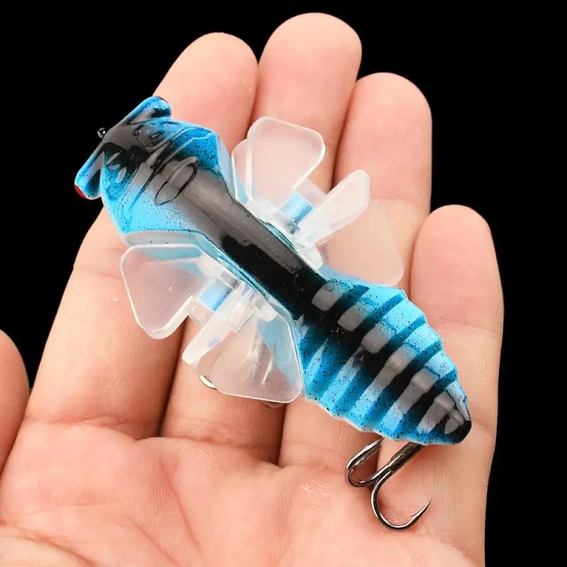 Bionic Bait 7.5cm/14g Tractor Cicada Blood Tank Hook Anti-knock Water Surface System Rotating Fishing Tackle Luya Bait Plastic