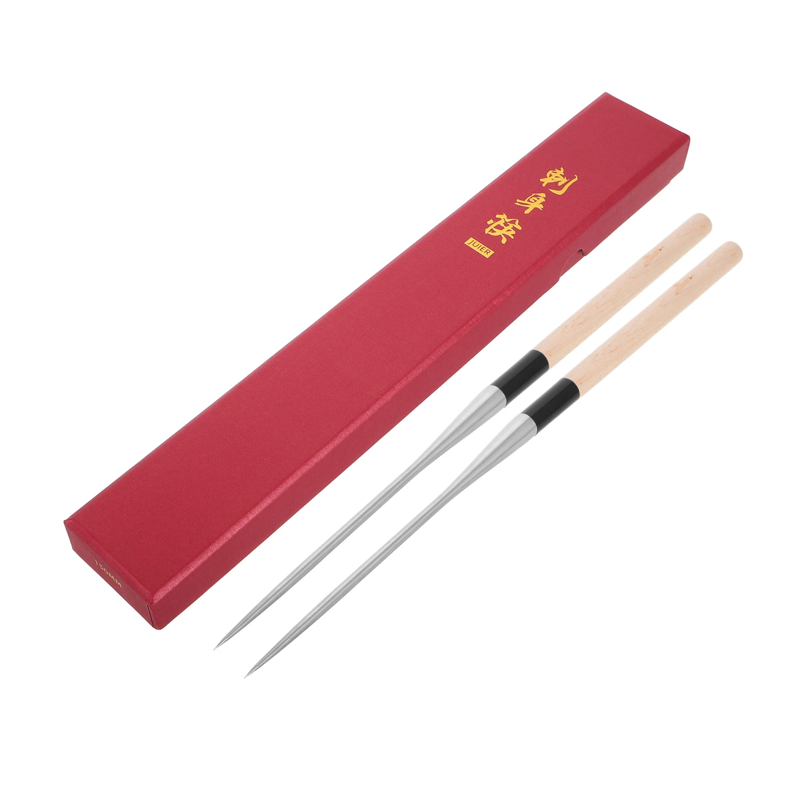 

2Pcs Stainless Steel Japanese Chopsticks Long Pointed Tip Reusable Sushi Chef Plating Tools Cooking Chopsticks for Professional
