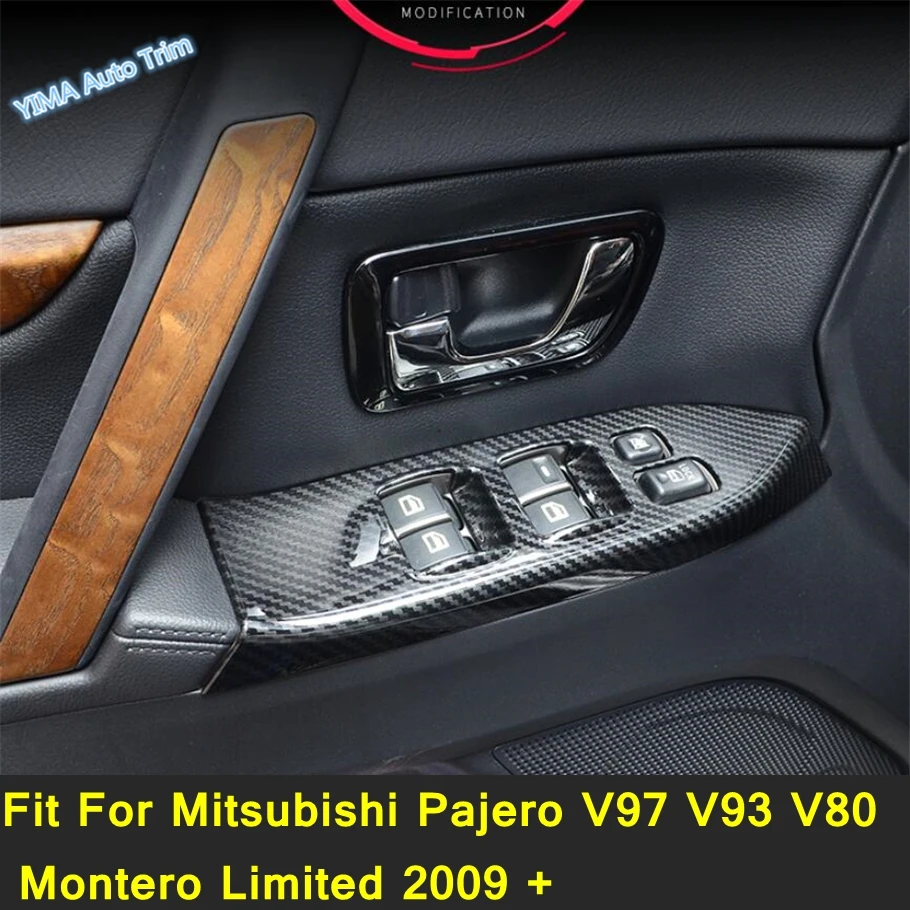 

Armrest Window Glass Lift Button Cover Trim For Mitsubishi Pajero V97 V93 V80 Montero Limited 2009 - 2021 Interior Accessories