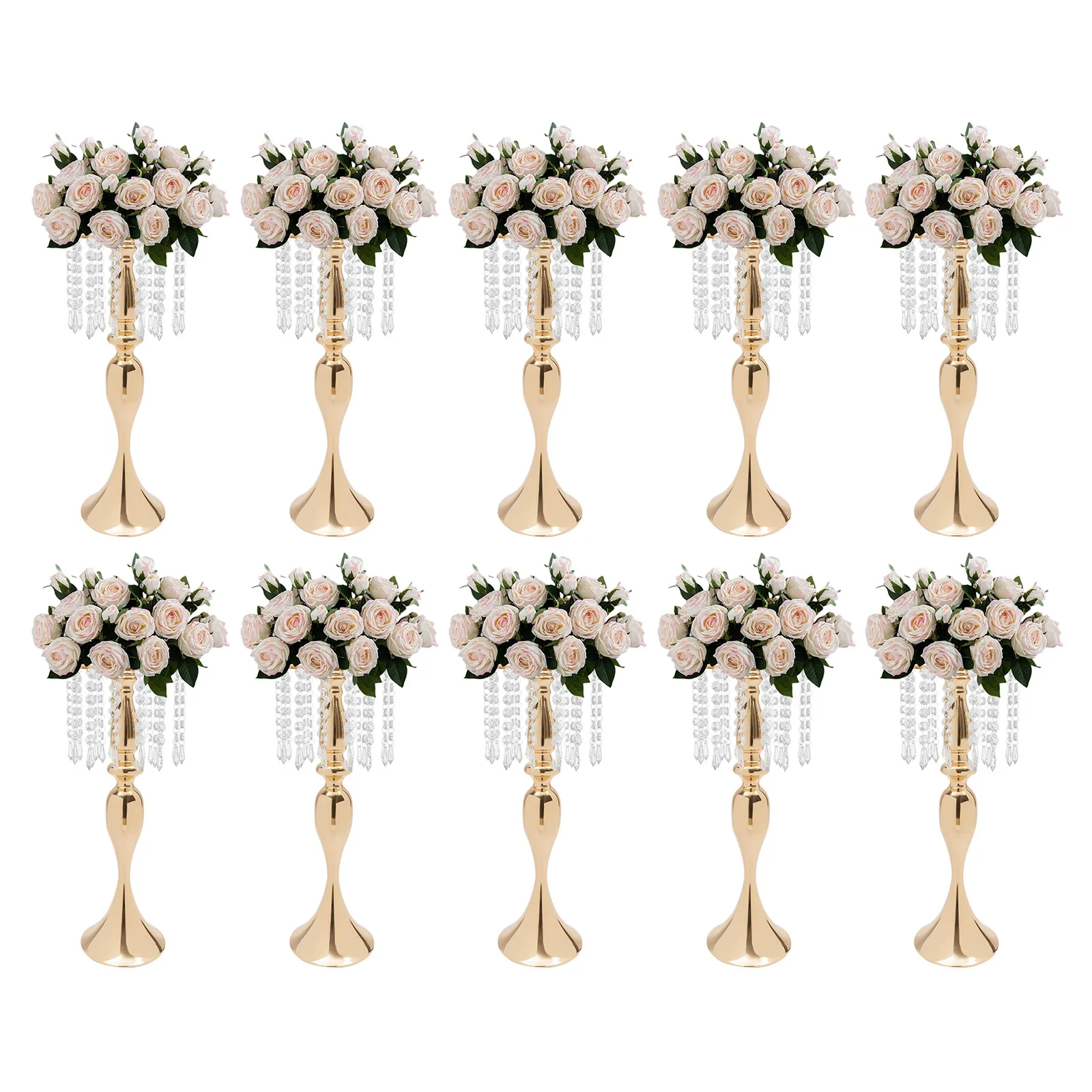 Imagem -05 - Metal Flower Vase Titulares Wedding Centerpieces Tabletop Decor Vasos de Flores para Festa de Casamento Jantar Evento Fotografia 10 Pcs