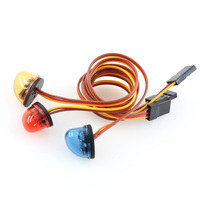 Multi-function Flashing Rotating LED Light Bar Police Alarming Lamp for 1:14 Tamiya 1:10 RC Crawler Car Engineering Truck Parts