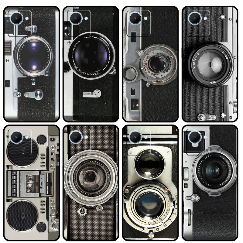 Retro Vintage Camera For Realme 9 10 11 Pro Plus GT Neo 5 3 3T C11 C15 C25s C21Y C30 C31 C33 C35 C53 C55 Case