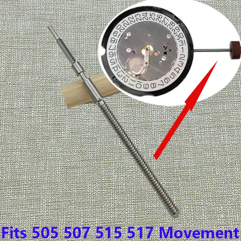 2/4PCS 505 507 515 517 Movement Watch Crown Stem Fits for 505 507 515 517 Movement Watch Repair Watch Crown Stem - view 5