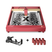 New Arrival XTOOL D1 Pro-10W High Accuracy Cutting Machine + Rotary Attachment + Raiser Kit DIY Laser Engraving