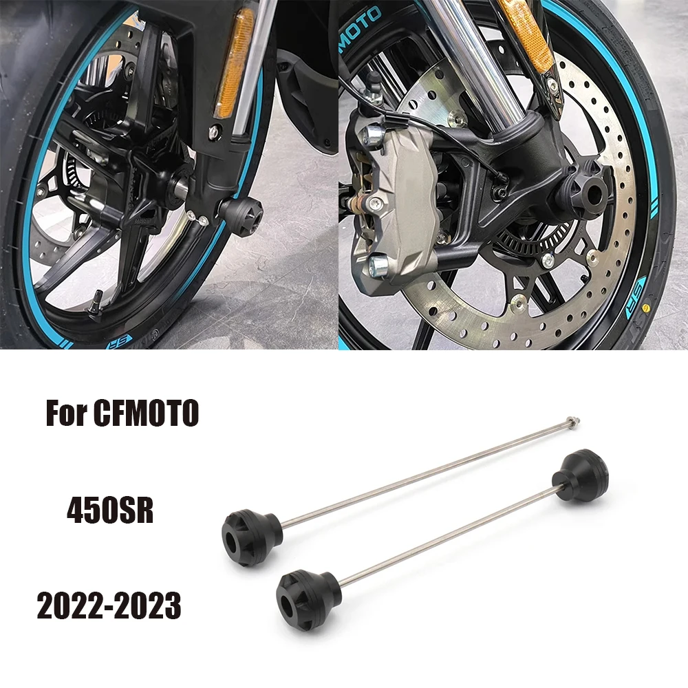 450sr roda garfo slider para cfmoto 450sr 450 sr 450nk 450ss acessórios dianteiro eixo da roda traseira garfo acidente slider protetor de roda