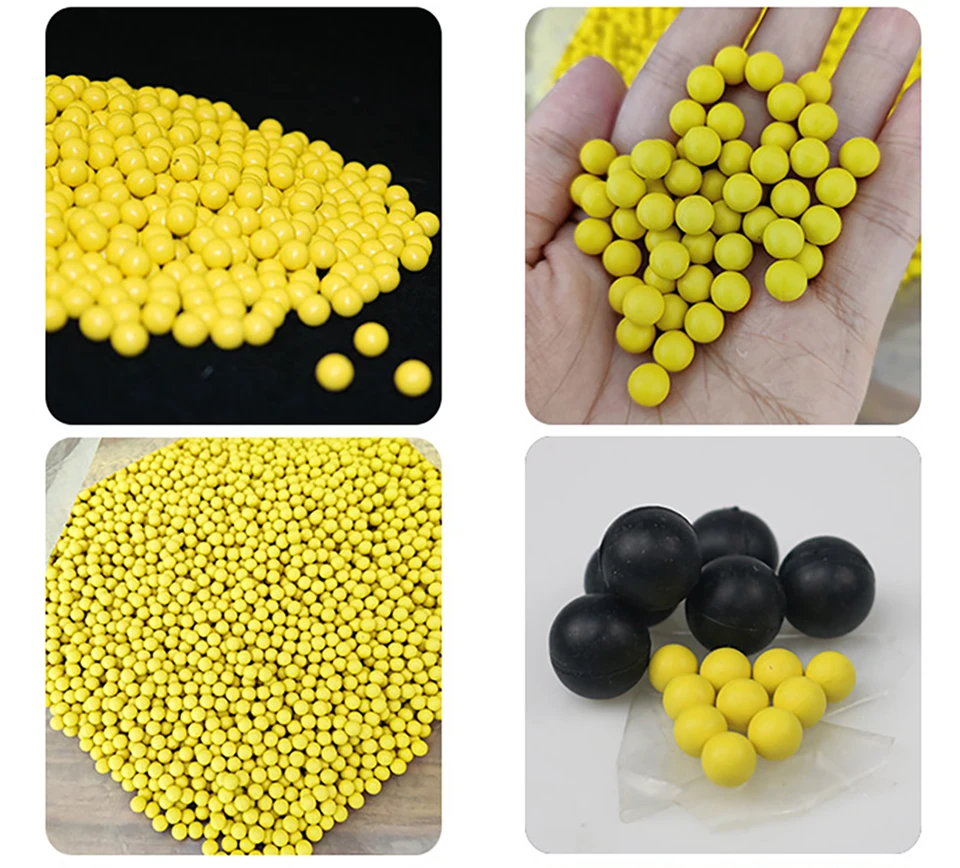子供のおもちゃ用の黄色いゴムボール,円形,直径6mm, 6.8mm, 7mm, 8mm