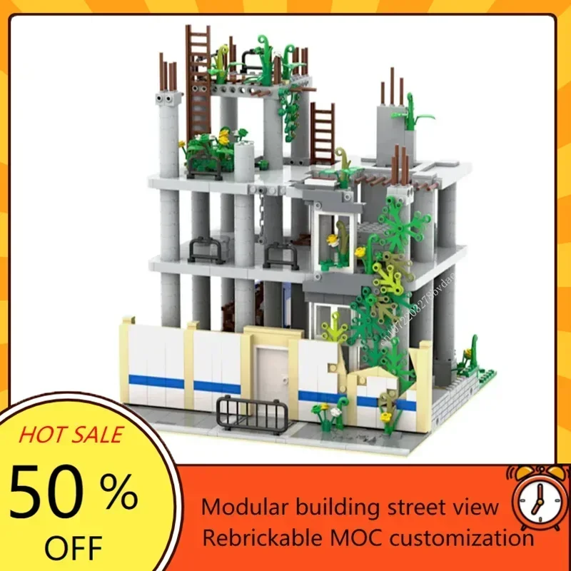 

1218PCS Customized MOC Old Construction Site Street View Puzzle Model DIY Assembly Technology Kit Birthday Gift for Kids