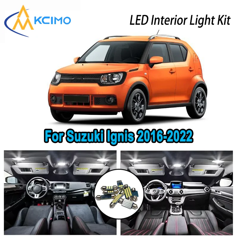 

High-Quality LED Interior Kit for Suzuki Ignis 2016-2022 2017 2018 2019 2020 Premium Error-Free Dome Map Trunk Automotive Lamps