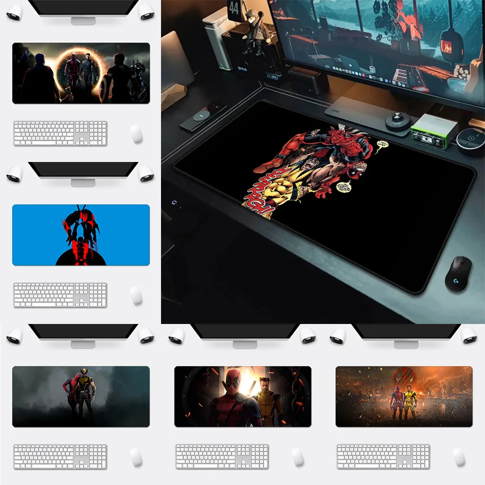 Deadpool & Wolverines Mousepad HD Printing Computer Gamers Locking Edge Non-slip Mouse Pad XXL90x40cm Keyboard PC Desk Pad