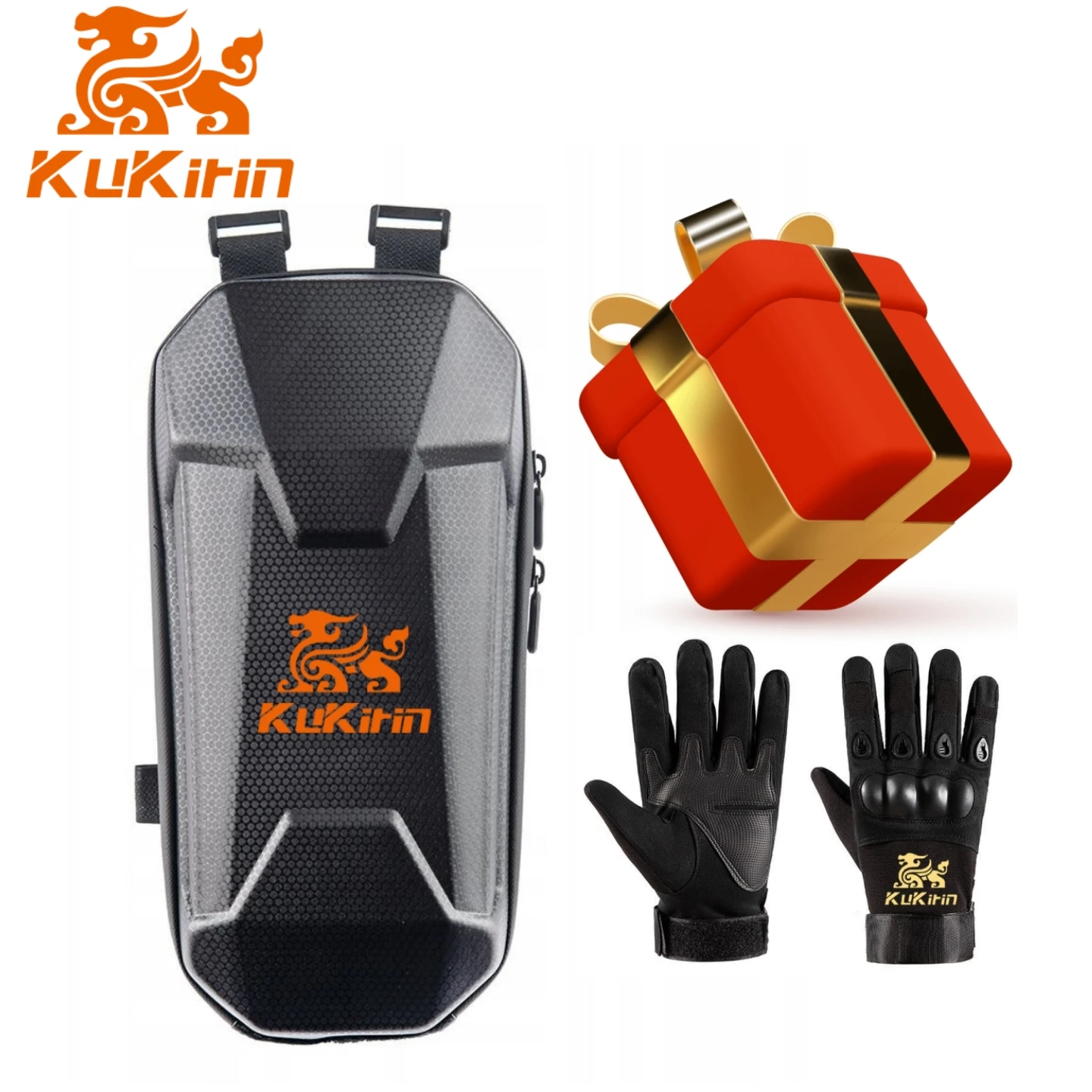Kukirin Electric Scooter Bag 2L Fashion Design Waterproof  Handlebar Installation Storage Bag With Windproof Riding Gloves