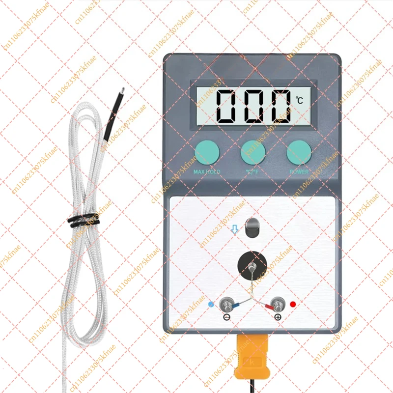 A04I LF191AD Soldering Iron Tip Thermometer | 0-800°C Digital Tester with 5x Lead-Free K-Type Thermocouples & °C/°F Switch