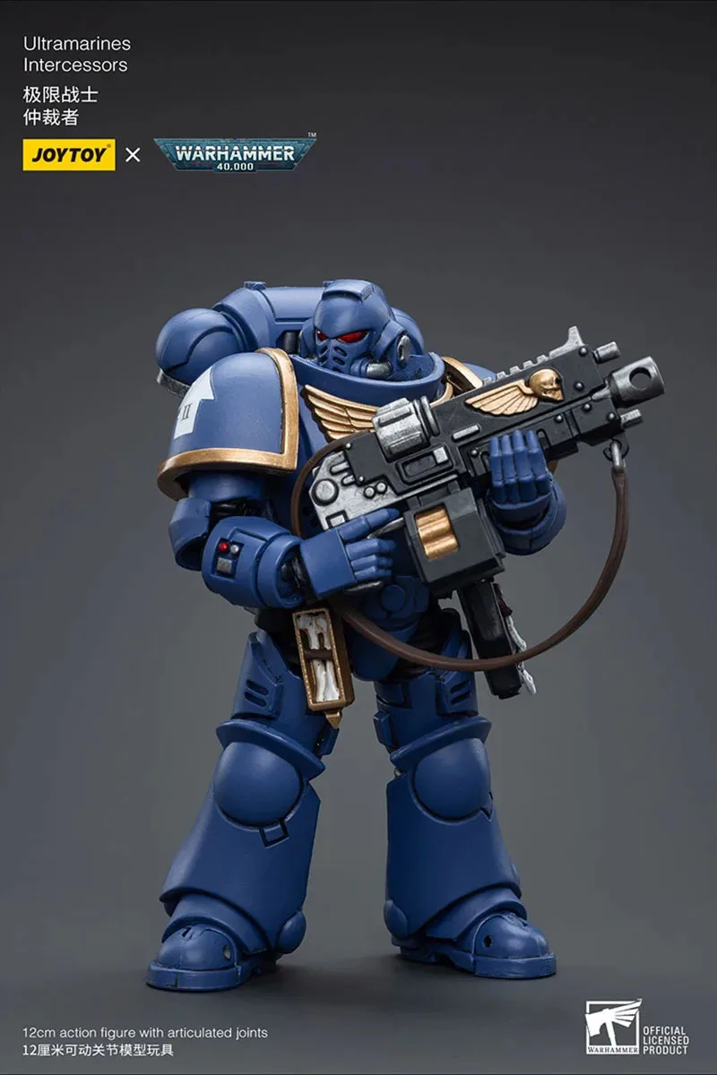 JOYTOY Warhammer 40K 1/18 Ultramarines Intercessors عمل الشكل 12 سنتيمتر الجندي تمثال لعبة مجسمة لجمع