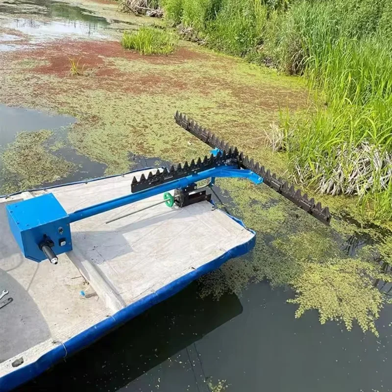 Automatic Electric Underwater Reed Grass Harvester Mower Water Hyacinth Combining Harvester  Aquatic Plant Harvester