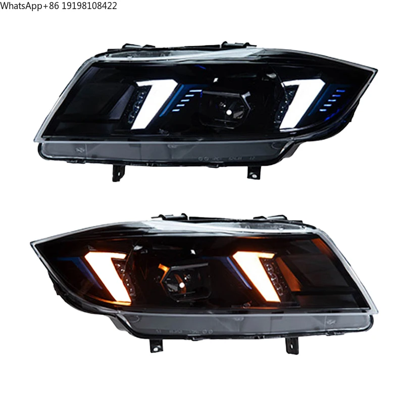 

Фара YU GUANG для BMW 3 серии 325i 320i 335i E90, 2005-2012 гг., аксессуары для авто, модернизированные передние фары «Змеиные глаза»