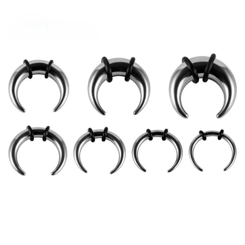 Hot Sale Stainless Steel Nose Ring C-shaped Nose Ring Horseshoe Nose Nail Ear Taper Body Piercing Jewelry 1.6~6mm