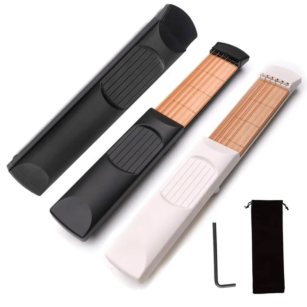 

NEW Pocket Acoustic Guitar Practice Tool For Beginners 6-fret / 4-fret Fingerboard Chord Trainer Portable Gadget