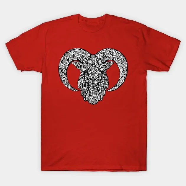 Fashion Constellation Zodiac Sign Aries Astrology T-Shirt 100% Cotton O-Neck Short Sleeve Summer Casual Mens T-shirt Streetwear