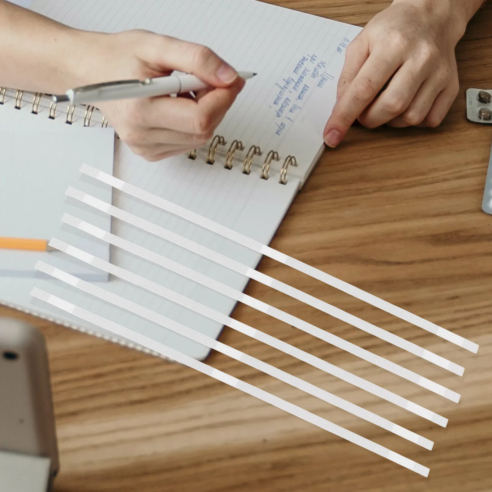 

50pcs Hot Melt Adhesive Strips Book Binding Glue Tape Transparent Resin Materials Documents Magazines Photos Textbooks Practical