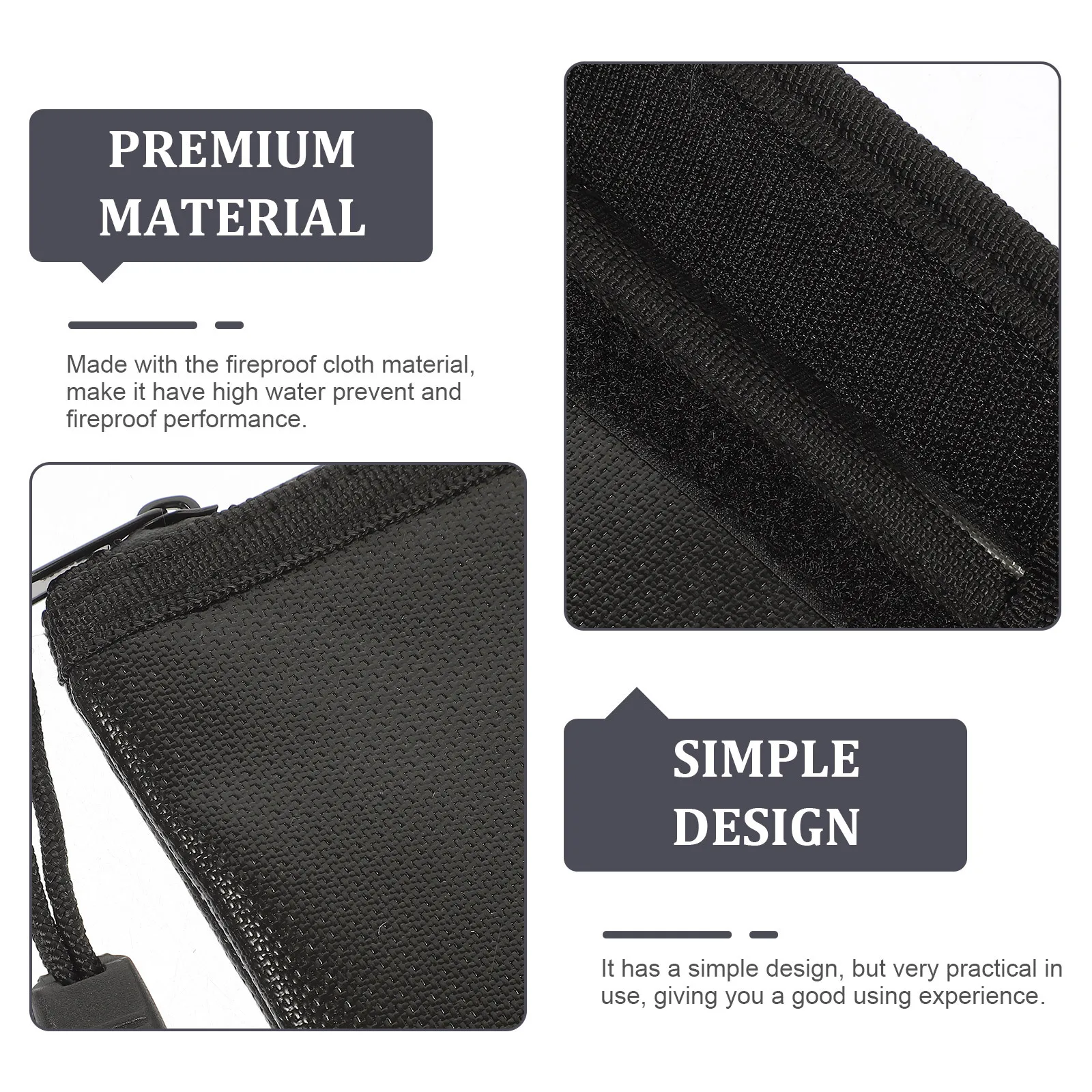 2 Buah Tas Arsip Tahan Api Pengatur Dokumen Pencegah Air Tempat Arsip Portabel Beritsleting untuk Kwitansi Tagihan dan Kertas Penting