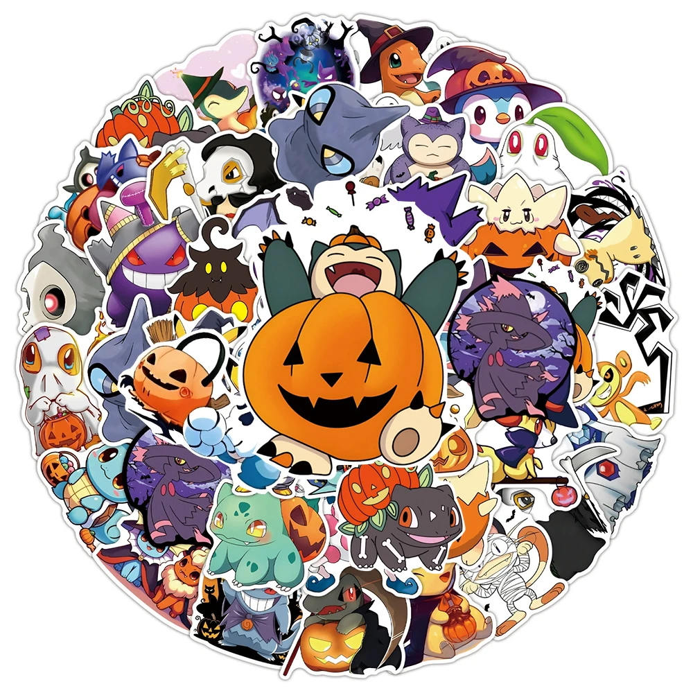10/30/50 Stück Halloween-Stil Pokemon Anime Aufkleber Niedliche Graffiti Skateboard Handyhülle Laptop Coole Dekoration Aufkleber Spielzeug Geschenke – Detail 2