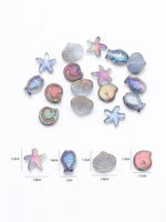 20 Pcs Mixed Shape Starfish Snail Shell Small Fish Crystal Glass Loose Beads DIY Making Earing Necklace Jewelry Accessories