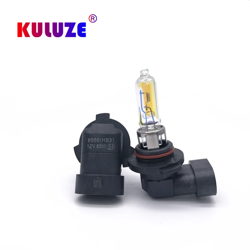 

2Pcs 9005 Headlamp 2300K P20d Halogen Lamp Replace Upgrade HB3 12V65W Super Yellow Rain And Fog Proof Light Car Bulbs