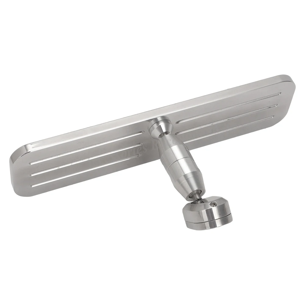9,25 x 2,38 Zoll polierter Billet-Aluminium-Universal-Innenrückspiegel, kugelförmig gefräst – Detail 9