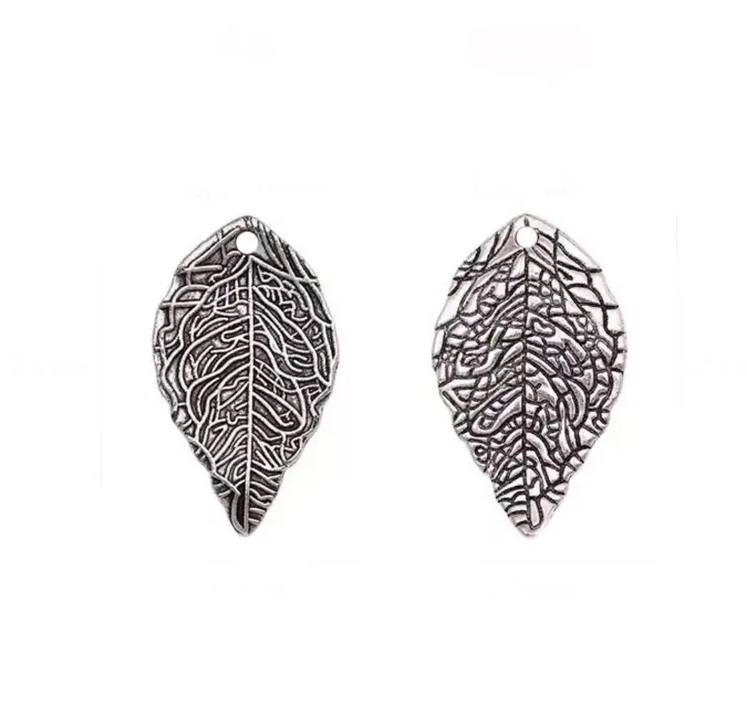 

15pcs 26*15mm Zinc alloy metal leaf design pendants for handmade HW3302