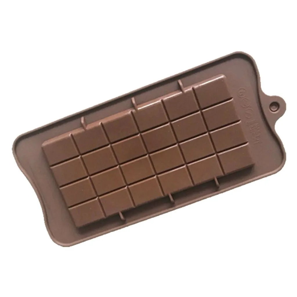 Chocolade siliconen lange vierkante geruite siliconen taart decoratieve mal Chocolade blok inzet wafel siliconen mal