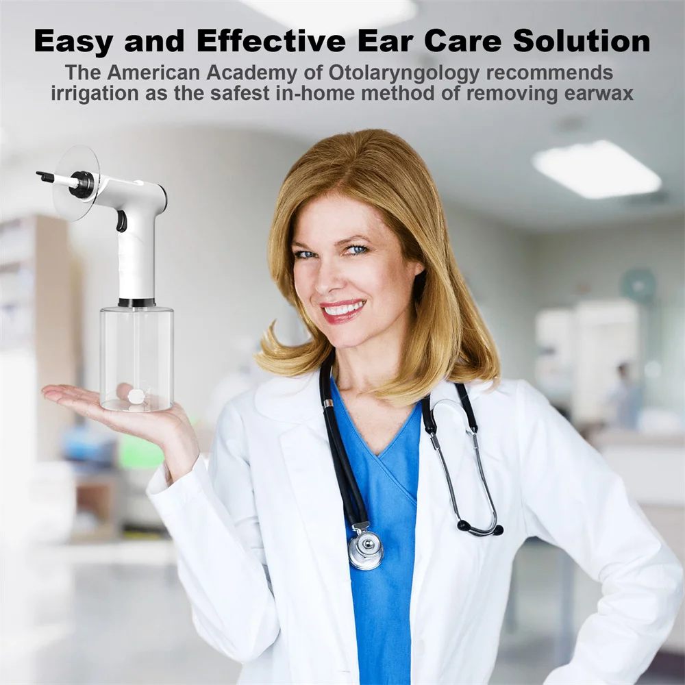 Electric Ear Cleaning Kit Ear Irrigation Flushing System Ear Wax Water Removal Safe Ear Wax Removal Ear Washer Effective Cleaner