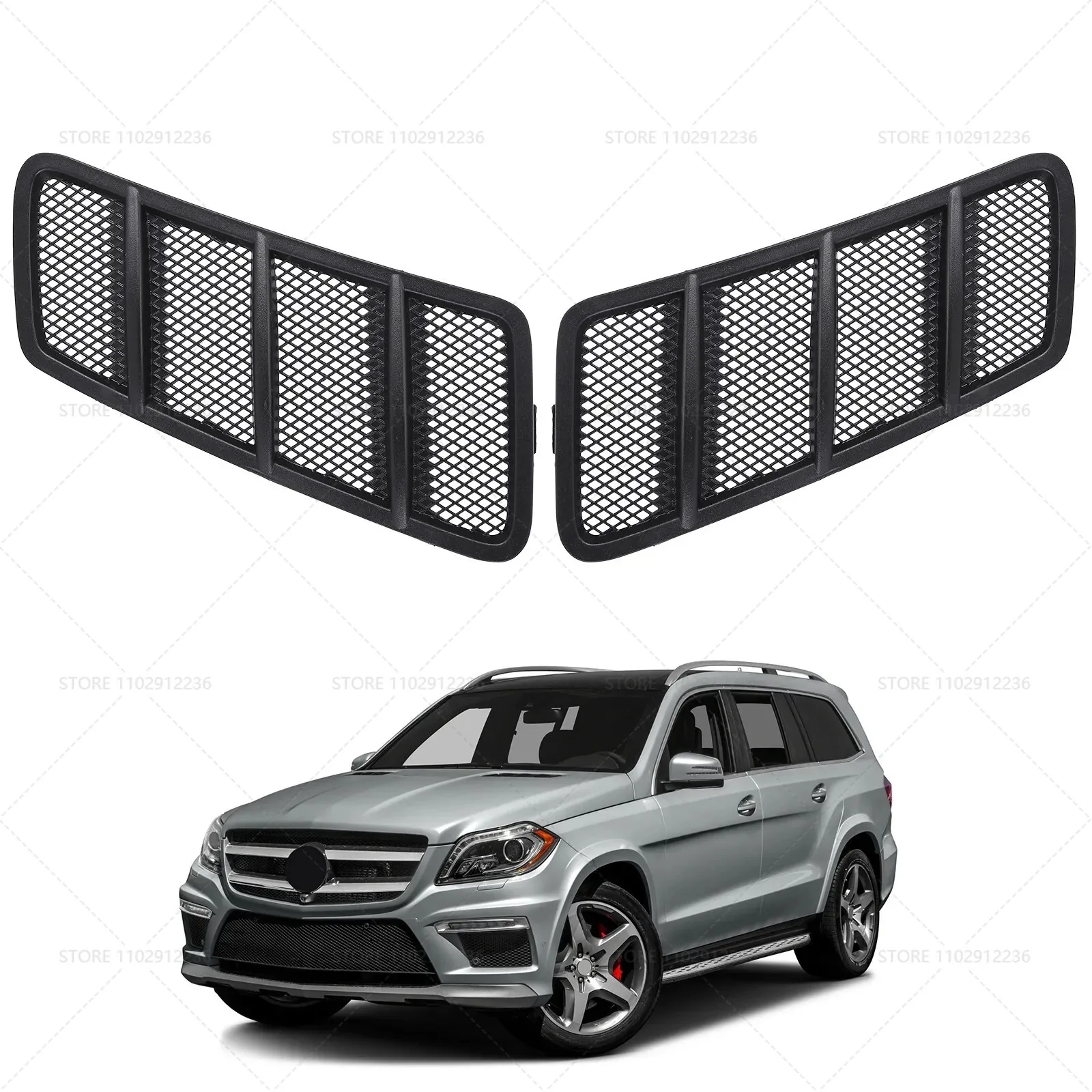 Для Mercedes Benz ML GL класса W166 2012-2015 годов выпуска, верхняя передняя решетка капота, вентиляционная решетка, декоративная накладка, OE: 1668800105 1668800205